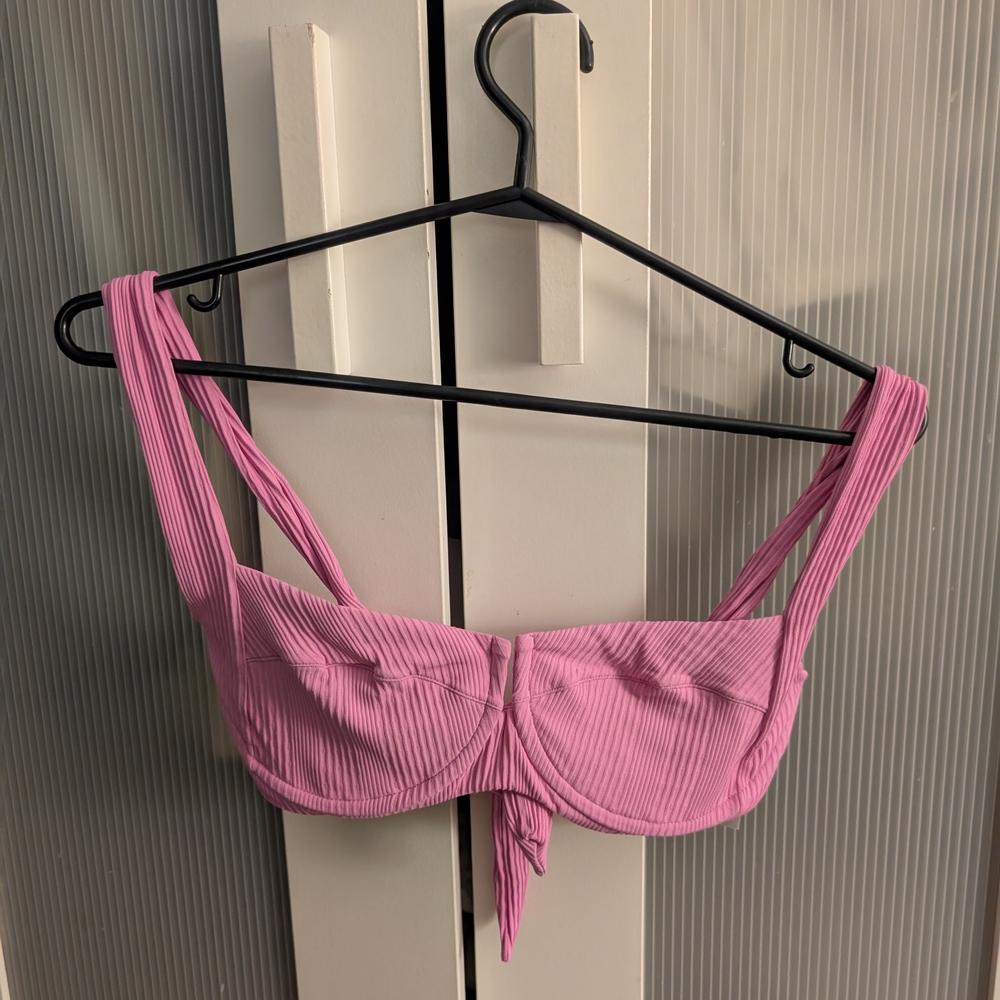 L*Space Ribbed Pink Swim Set